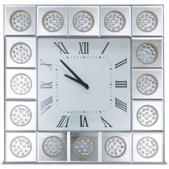 AICO Michael Amini Montreal Square Wall Clock 277