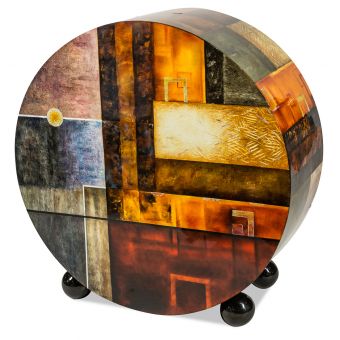 AICO Michael Amini Illusions Round Chest in Multicolor