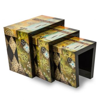 AICO Michael Amini Illusions Nesting Tables