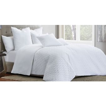 AICO Michael Amini Gibson 8pc King Duvet Set - White
