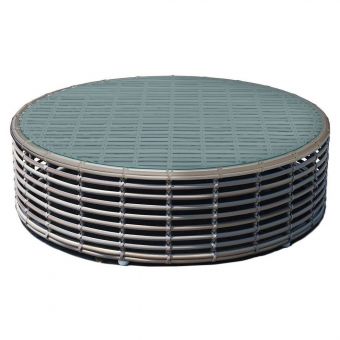 Skyline Design Halo Coffee Table With Gray Glass