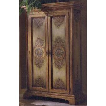 Francesco Molon Hand Painted Armoire, 2 Doors