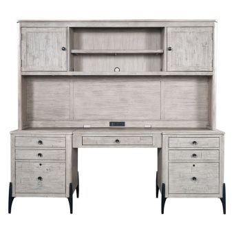 Aspenhome Zane 4Pc Credenza With Hutch - Parchment
