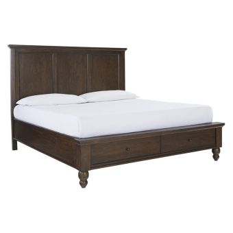 Aspenhome Cambridge Panel Storage Bed, King - Classic Cherry