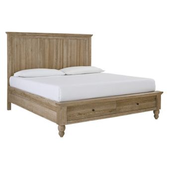 Aspenhome Cambridge Panel Storage Bed, Queen - Modern Khaki