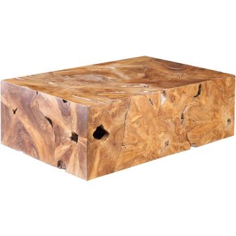 Phillips Collection Teak Slice Coffee Table, Rectangle