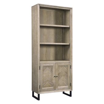 Aspenhome Harper Point Door Bookcase - Bleached Khaki
