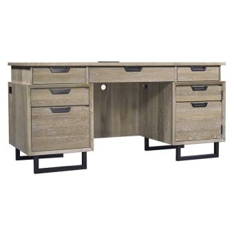 Aspenhome Harper Point 66" Credenza Desk - Bleached Khaki