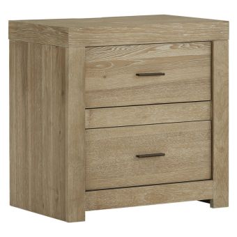 Aspenhome Modern Loft 2 Drawer Nightstand With Power - Modern Khaki