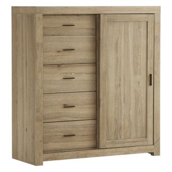Aspenhome Modern Loft Sliding Door Chest - Modern Khaki