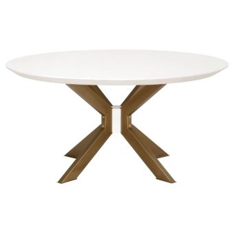 Essentials For Living District Industry 60" Round Dining Table - Ivory