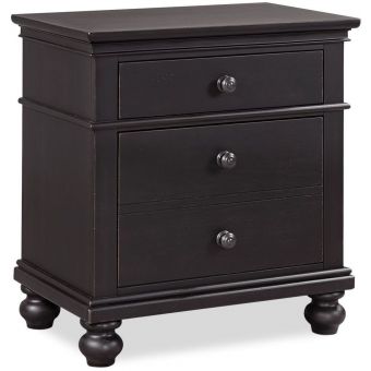 Aspenhome Oxford 2 Drawer Nightstand - Rubbed Black (GIMS) - OVERSTOCK