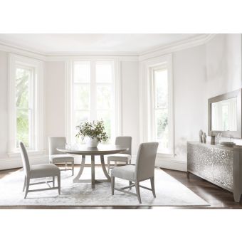Bernhardt Cornelia 3pc Round Dining Set with Stratum Side Chair