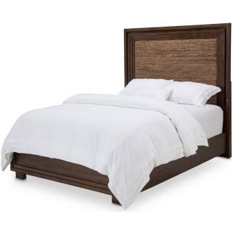 AICO Michael Amini Carrollton Queen Panel Bed with Fabric Insert