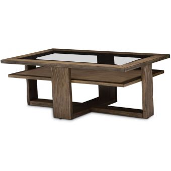 AICO Michael Amini Kathy Ireland Del Mar Sounds Rectangular Cocktail Table