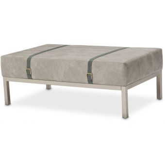 AICO Michael Amini Kathy Ireland Menlo Station Rectangular Cocktail Ottoman