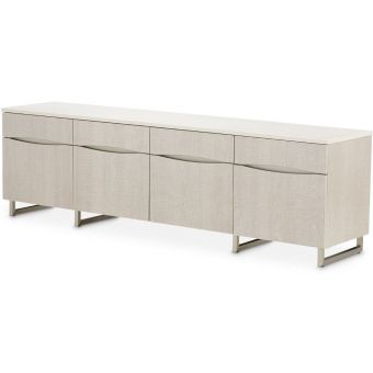 AICO Michael Amini Marin Media Cabinet Greige