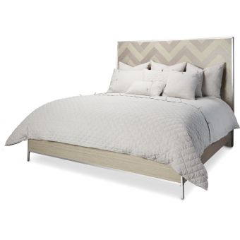 AICO Michael Amini Kathy Ireland Silverlake Eastern King Panel Bed
