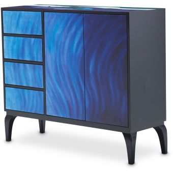 AICO Michael Amini Kathy Ireland A La Carte Illusions Blue Waves Cabinet