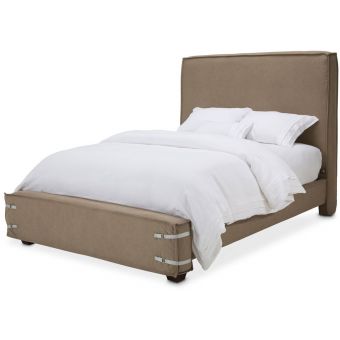 AICO Michael Amini Kathy Ireland A La Carte Penninsula Queen Upholstered Bed, Khaki