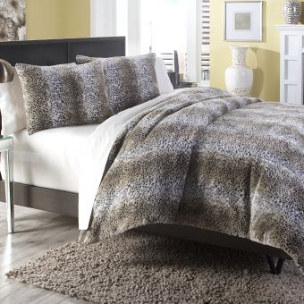 AICO Michael Amini Kasbah 3pc Queen Duvet Set, Brown
