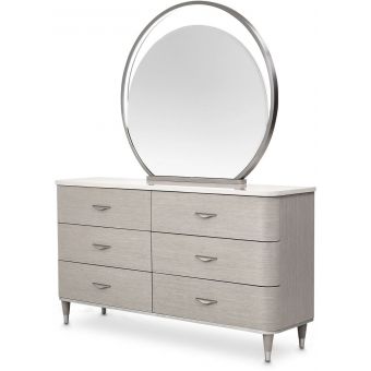 AICO Michael Amini Kathy Ireland Eclipse Dresser with Mirror