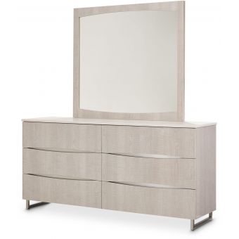 AICO Michael Amini Kathy Ireland Marin Dresser with Mirror