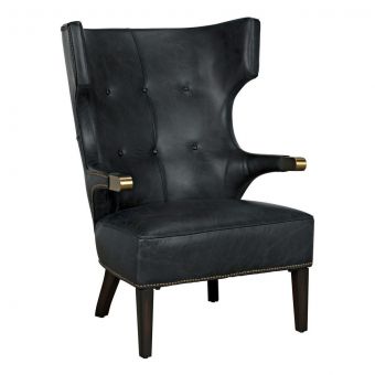 Noir Furniture Heracles Chair, Leather