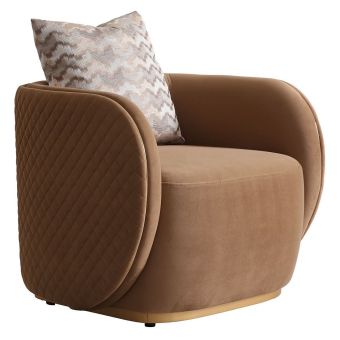 AICO Michael Amini Ariana Chair in Caramel