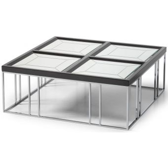 AICO Michael Amini Carmela Cocktail Table Glossy Charcoal Sand