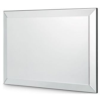 AICO Michael Amini Carmela Wall Mirror in Glossy Charcoal Sand