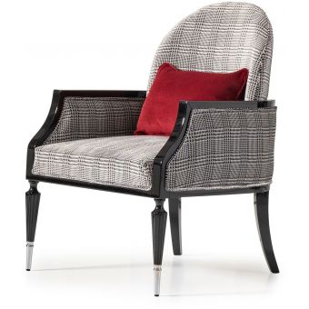 AICO Michael Amini La Francaise Accent Chair Domino Black