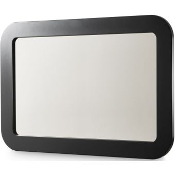 AICO Michael Amini Lisbon Wall Mirror Silken Matte Black