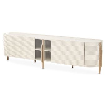 AICO Michael Amini Mod Dream Media Cabinet in Rich Champagne