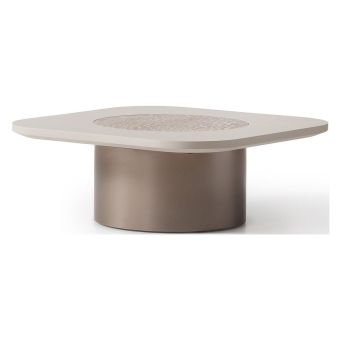 AICO Michael Amini Mod Dream Short Cocktail Table in Rich Champagne