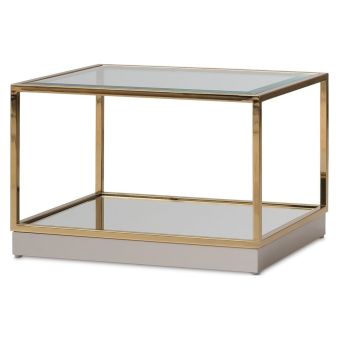 AICO Michael Amini Savannah Breeze Tall Cocktail Table in Bright Gold - Set Of 2