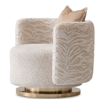 AICO Michael Amini Savannah Breeze Swivel Chair - Cashmere in Bright Gold