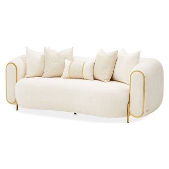AICO Michael Amini Sassani Loveseat in Crepe