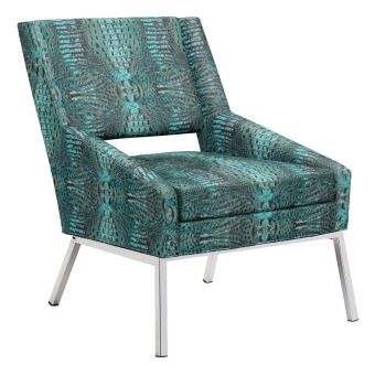 Lexington Amani Leather Chair With Polised Chrome Base 9019-21 (Grade: 6)