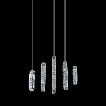 AICO Michael Amini Lighting Solar Hoops Led Chandelier, Small