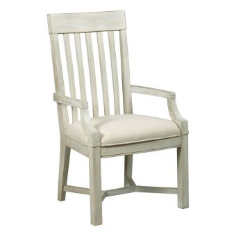 American Drew Litchfield James Arm Chair in White - Set of 2