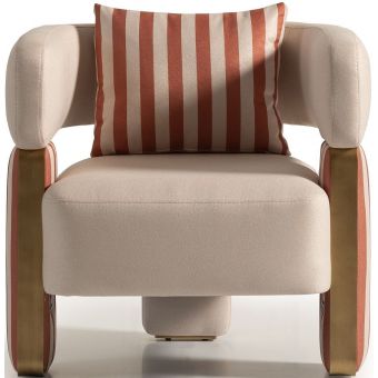 AICO Michael Amini Amora Chair, Ash - Eggshell Walnut