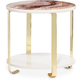 AICO Michael Amini Ariana End Table - Gold