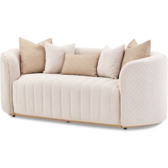 AICO Michael Amini Ariana Loveseat Beige - Gold