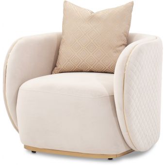 AICO Michael Amini Ariana Chair Beige - Gold