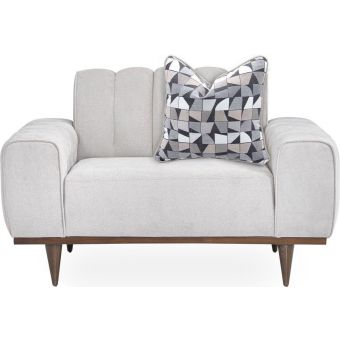 AICO Michael Amini Balboa Chair and a Half - Warm Walnut