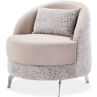 AICO Michael Amini Dion Chair Stone - Silver