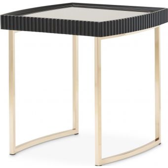 AICO Michael Amini Lisbon Side Table Silken - Matte Black