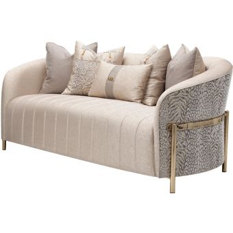 AICO Michael Amini Lisbon Loveseat - Opal Gold