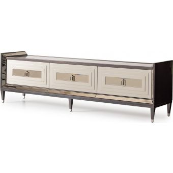 AICO Michael Amini Lousanne Media Cabinet - Glossy Mocha Sand